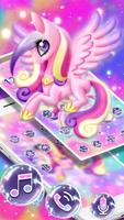 Rainbow shiny unicorn theme poster