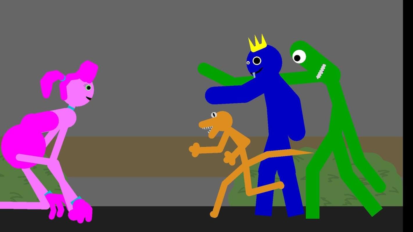 фотографию rainbow friend синего