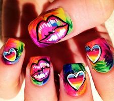 Rainbow Nails Affiche