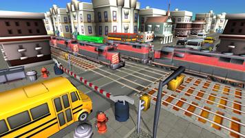 Train Road Crossy 3D Railroad imagem de tela 1