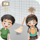 爸爸帮手：房子 干净的 乐趣 图标