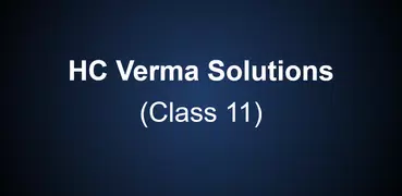 HC Verma Solutions​ Class 11