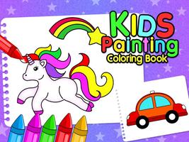 Kids Painting & Coloring Book for Creative Childs Affiche