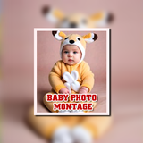 Baby-Fotomontage Zeichen