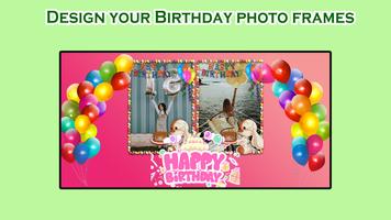 Birthday Photo Frames Affiche