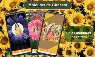 Molduras de fotos de girassol Cartaz