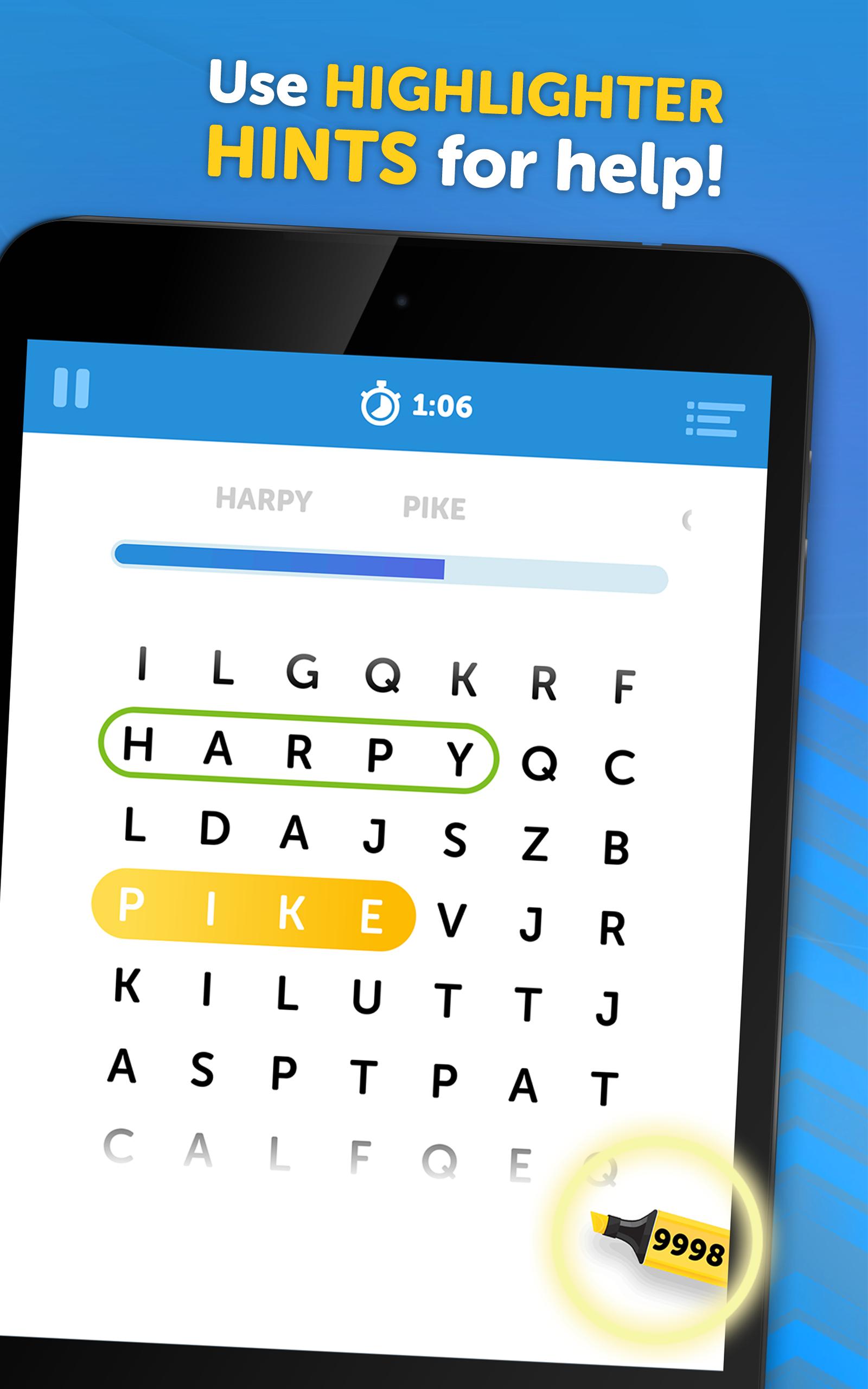 upword search scrolling word search puzzle game for scrolling words