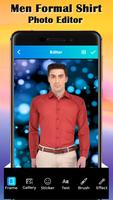 Men Formal Shirt Photo Suit Editor-poster