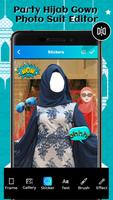 Party Hijab Gown Photo Suit Editor capture d'écran 1