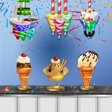 fête d'anniversaire fabricant de crème glacée icône