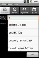 Simple Calorie Count capture d'écran 1