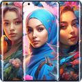 Beauty Girl & Birds Wallpapers