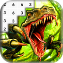 Coloring Raptors: Jurassic Pixel Art Builder FREE APK