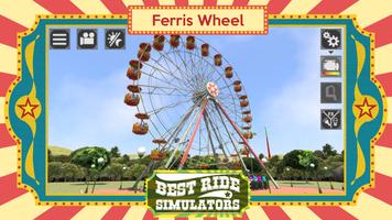 Grande roue - Parc d'attractions Funfair Affiche