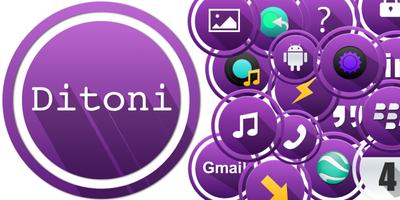 Ditoni Purple - Icon Pack capture d'écran 3