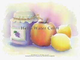 Hello Water Color Poster