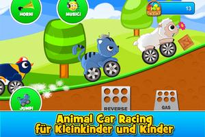 Tier-Autos für Kinder Plakat