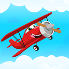 子供向け楽しい 飛行機 ゲーム アイコン