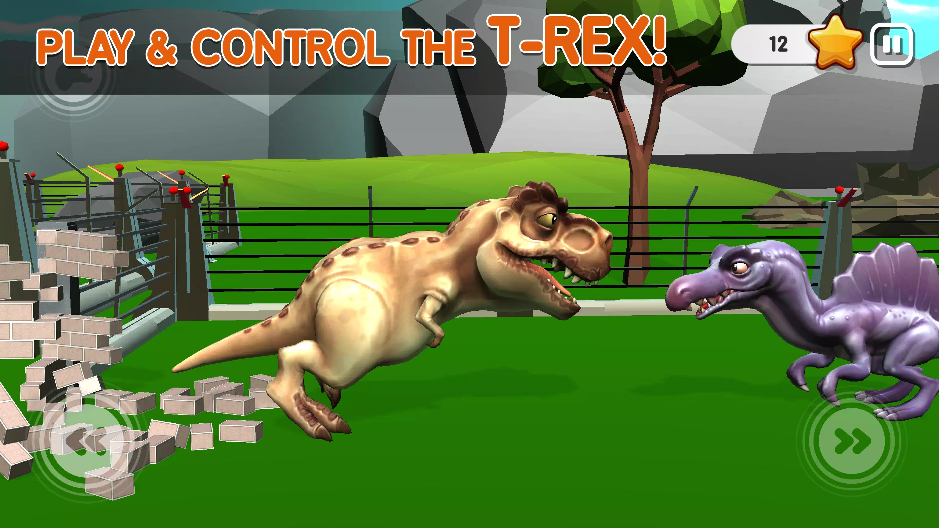 Fuga dos dinossauros jogo, parque dos dinossauros, dinosaur park kids game,  vídeo de dinossauros 3d 