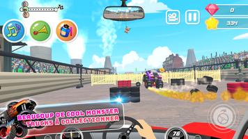 Monster Trucks Kids Race Game capture d'écran 1