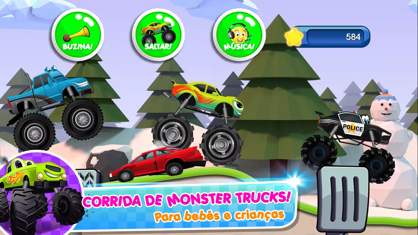 Página para colorir monster truck para crianças