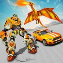 Flying Dragon Robot Transforming - Robot Shooting APK