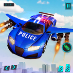 Police Flying Car Transform Robot Shooting Games icon
