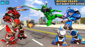 Rat Robot Transform Car War: Robot Games تصوير الشاشة 2