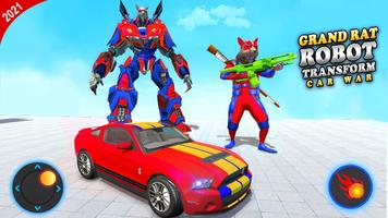 Rat Robot Transform Car War: Robot Games स्क्रीनशॉट 1