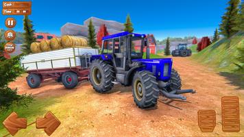 Farming Tractor Trolley Sim 3D Plakat