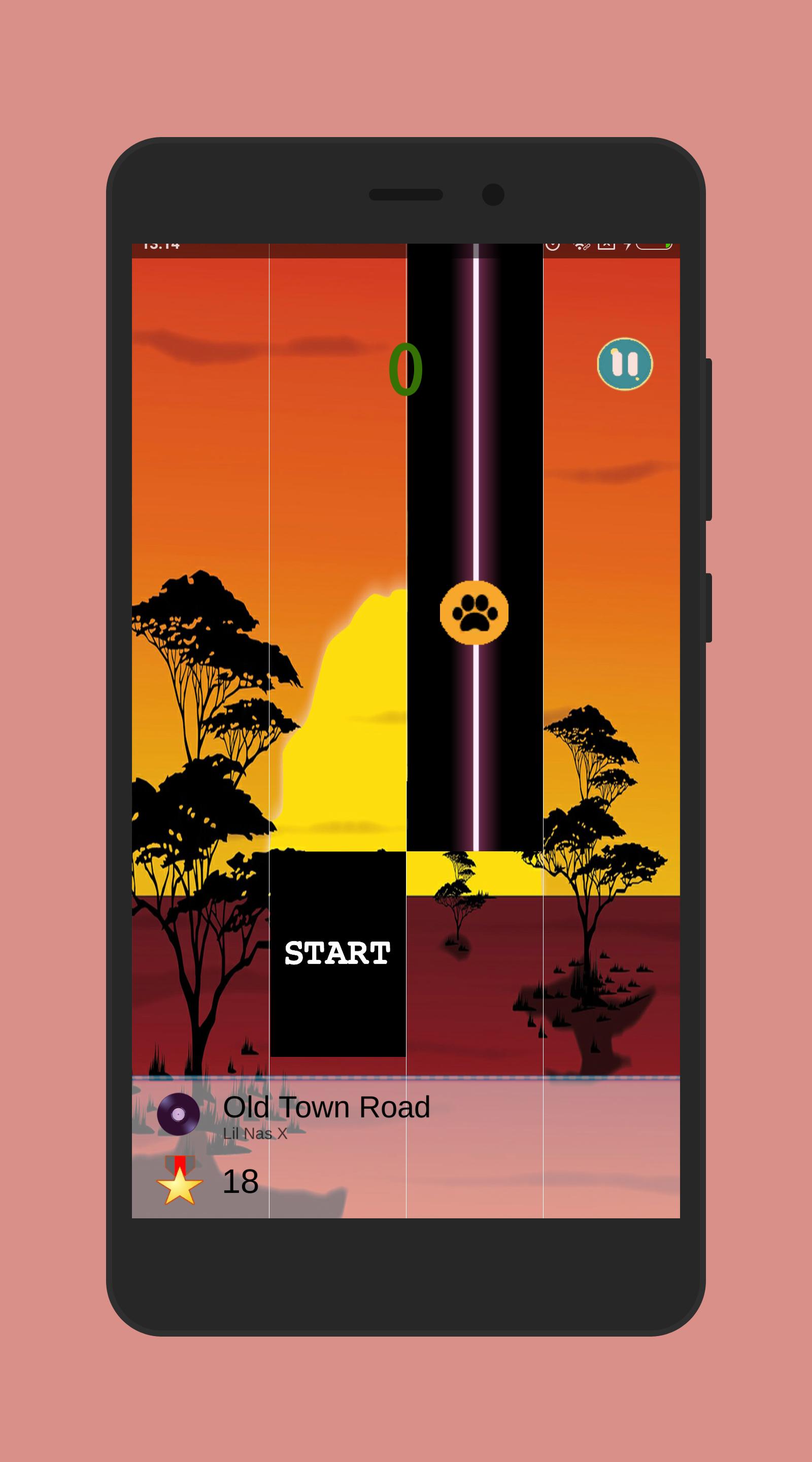 Old Town Road Lil Nas X Piano Tiles For Android Apk Download - roblox piano old town road notes