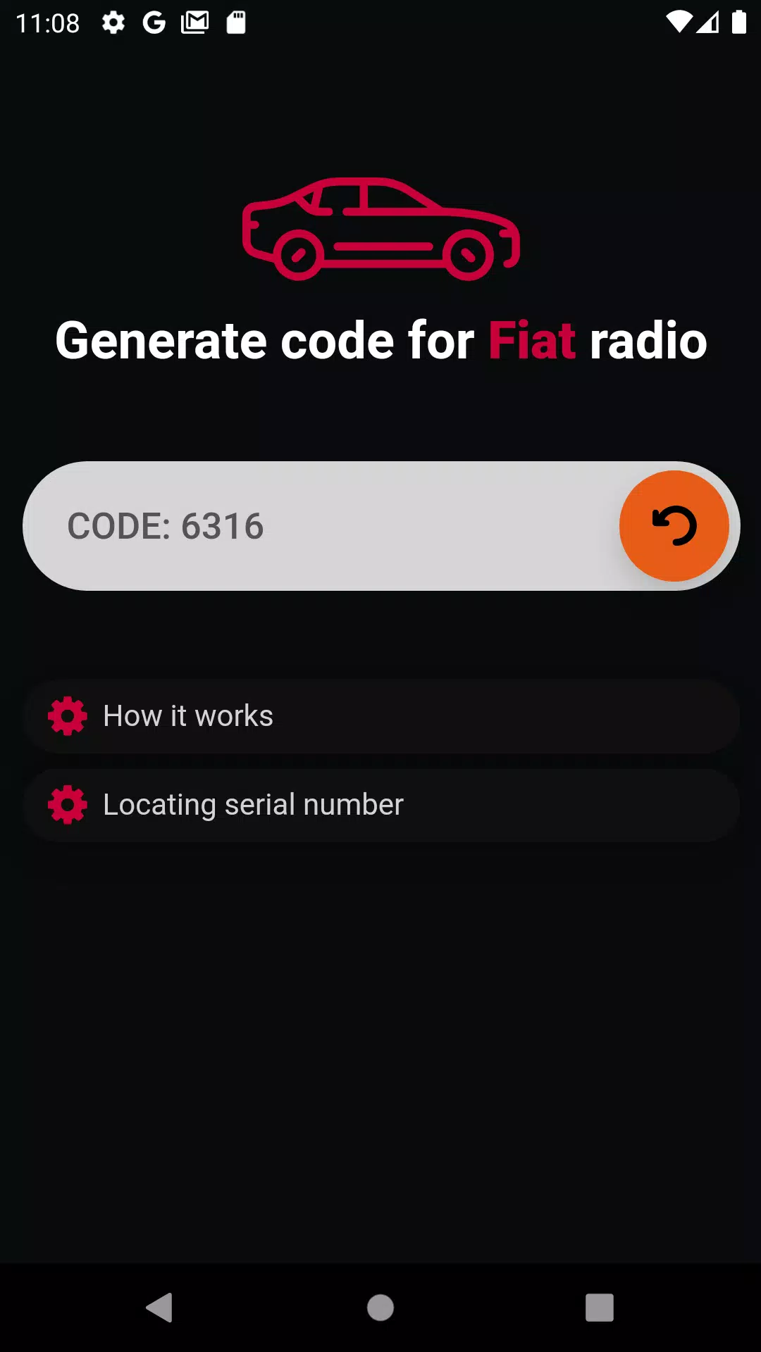 Fiat radio code generator APK for Android Download