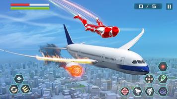 Iron flying superhero games 3d Affiche
