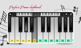 Real HD piano perfect keyboard Cartaz