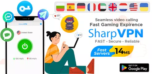Скачать SharpVPN - Fast & Secure VPN XAPK