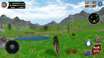 Wild Wolf Simulator Spellen 3d-poster