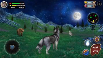 Wild Wolf Simulator Spellen 3d screenshot 1