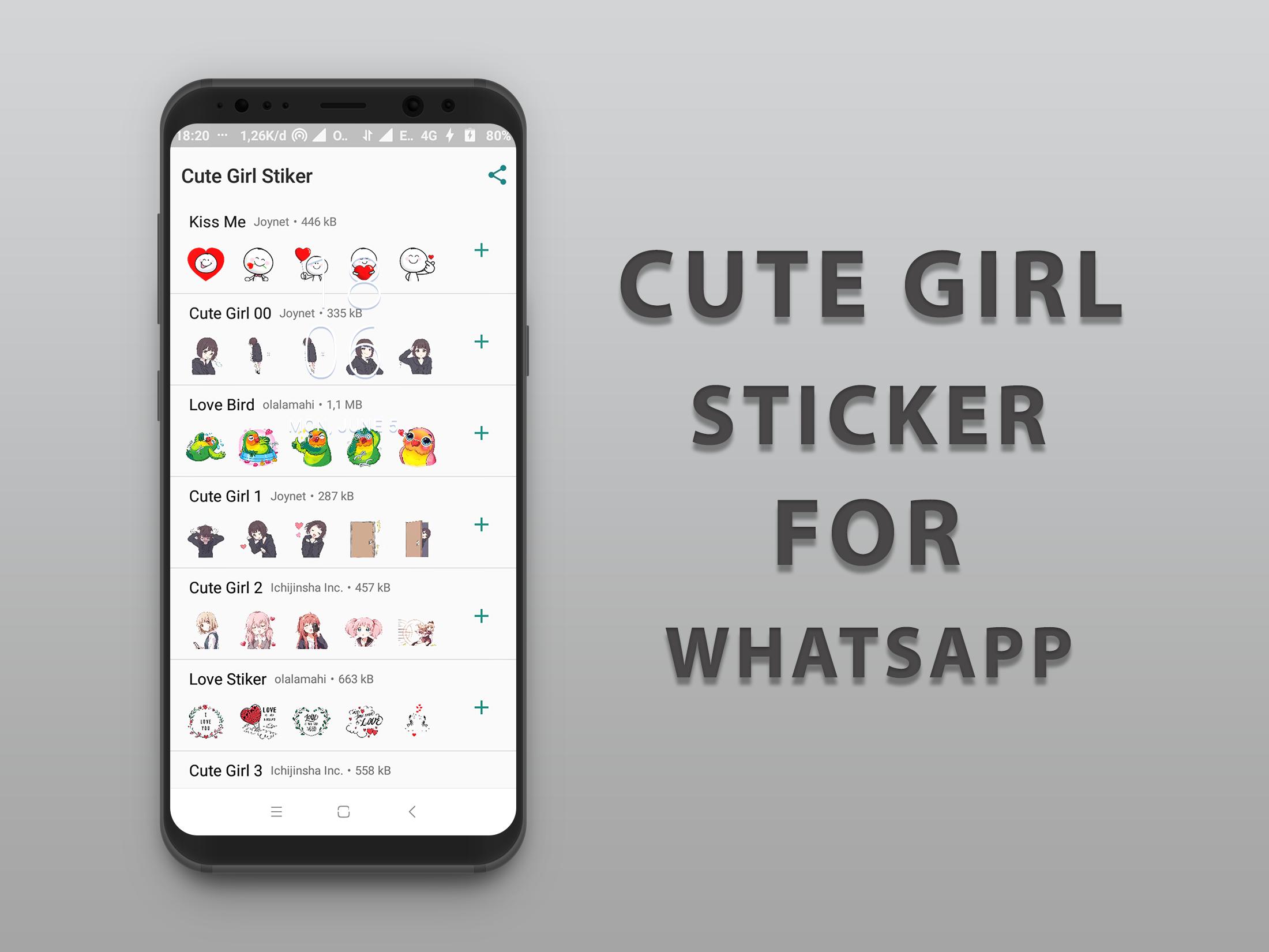 Cute Girl Stiker Wa Gratis For Android Apk Download