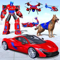 Police Dog Drone Robot Car โปสเตอร์