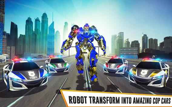 US Police Car Real Robot Transform: Robot Car Game screenshot 9