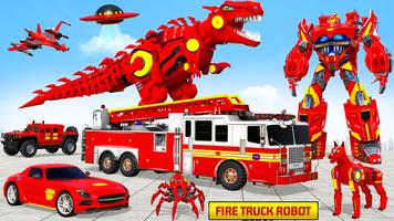 jogo robô caminhão bombeiros imagem de tela 1