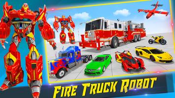 permainan robot truk kebakaran screenshot 3