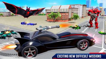 Bat Robot Car Transform Game screenshot 2