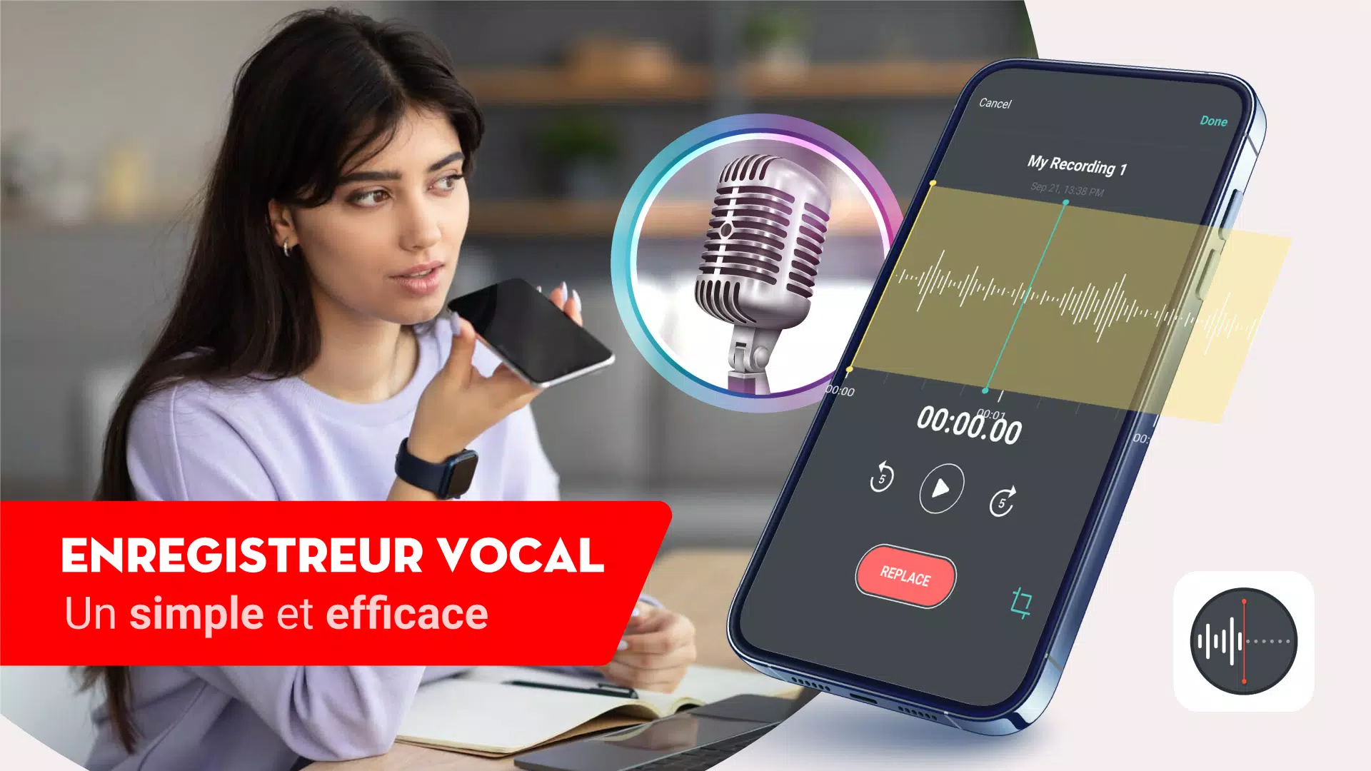 Enregistreur Vocal MP3 & Audio APK pour Android Télécharger