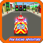 Traffic Paw Rescue Racing Adventure Game आइकन
