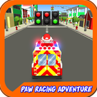 Traffic Paw Rescue Racing Adventure Game ikon