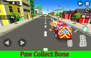 Traffic Paw Rescue Racing Adventure Game पोस्टर