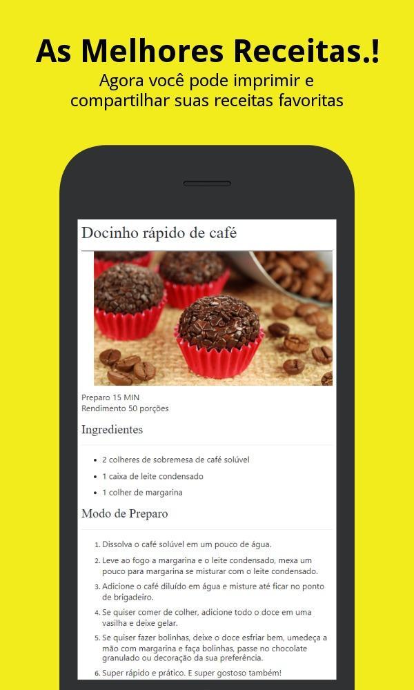 Receitas De Doces Rapidos For Android Apk Download - caixa milk roblox para imprimir