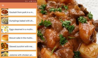 Multicooker, crock pot photo recipes cookbook poster