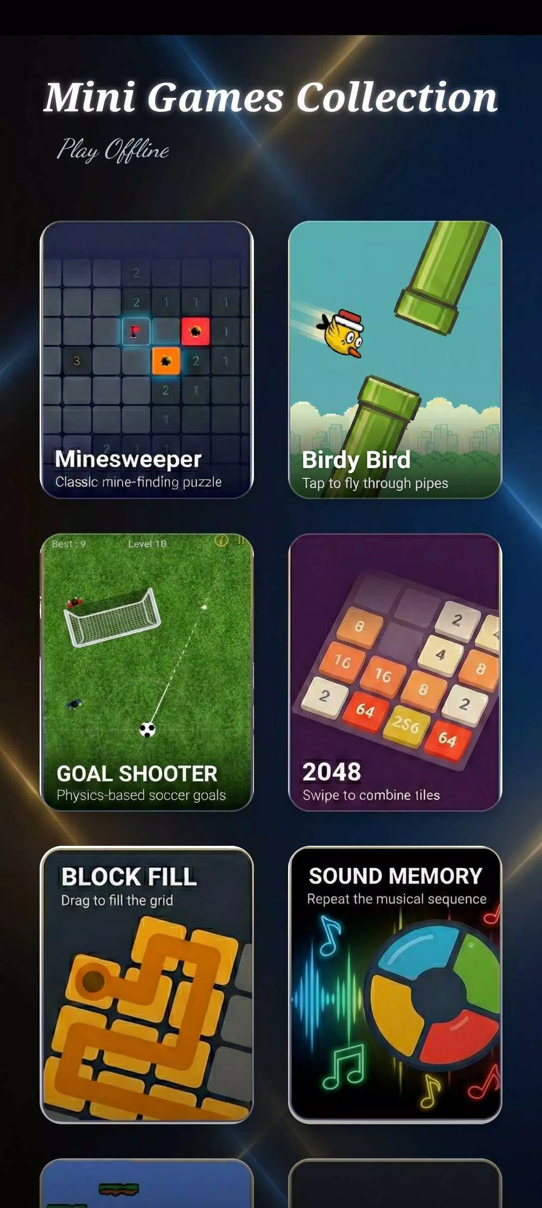 Mini Arcade Games Play Offline